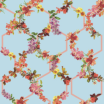 Galerie Wallcoverings Product Code 12648 - Ted Baker Fantasia Wallpaper Collection - Blue Pink Red Orange Yellow Green Colours -  