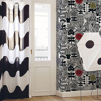 Galerie Wallcoverings Product Code 23306 - Marimekko 5 Wallpaper Collection - Black White Pink Red Yellow Colours -  