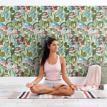 Galerie Wallcoverings Product Code 26740 - Tropical Wallpaper Collection - Avocado Colours -  