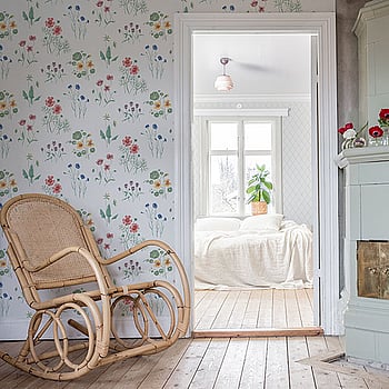 Galerie Wallcoverings Product Code 27023 - Morgongava Wallpaper Collection - Grey, Red, Green, Blue, Yellow, Purple Colours -  