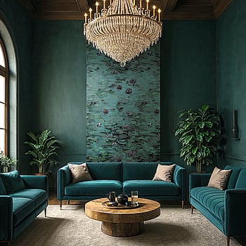 Galerie Wallcoverings Product Code 30101 - Bombay Design Wallpaper Collection - Green, Blue Colours -  