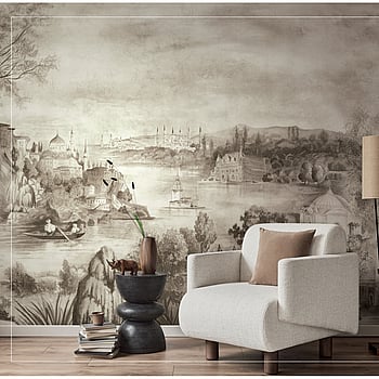 Galerie Wallcoverings Product Code 30199 - Bombay Design Wallpaper Collection - Beige, Grey Colours -  