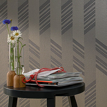 Galerie Wallcoverings Product Code 30801 - Montego Wallpaper Collection - Dark Grey Gold Colours -  