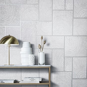Galerie Wallcoverings Product Code 33226 - Natural Opulence Wallpaper Collection - White,Grey Colours -  