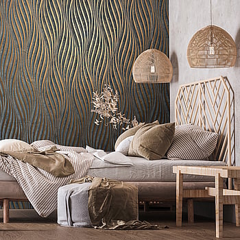 Galerie Wallcoverings Product Code 34263 - The New Design Book Wallpaper Collection - Black  Copper Colours -  