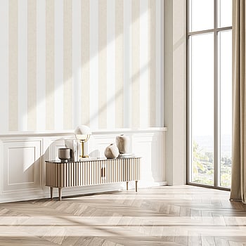 Galerie Wallcoverings Product Code 34413 - Flora Wallpaper Collection - White, Beige Colours -  
