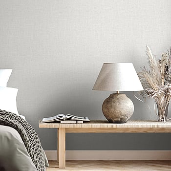 Galerie Wallcoverings Product Code 35753 - Boho Fine Linen Wallpaper Collection - Grey Colours -  