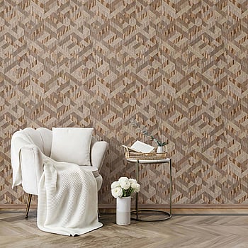 Galerie Wallcoverings Product Code 35790 - Boho Fine Linen Wallpaper Collection - Beige, Brown Colours -  