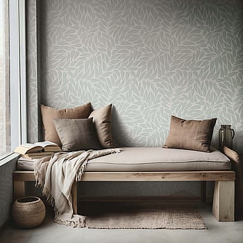 Galerie Wallcoverings Product Code 35793 - Boho Fine Linen Wallpaper Collection - Green Colours -  