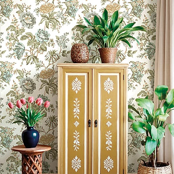 Galerie Wallcoverings Product Code 8305 - Blooming Garden Wallpaper Collection - Light Blue Gray Colours -  