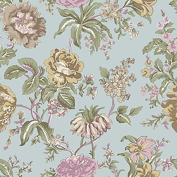 Galerie Wallcoverings Product Code 8307 - Blooming Garden Wallpaper Collection - Beige/Light Blue Colours -  
