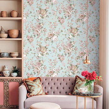 Galerie Wallcoverings Product Code 8311 - Blooming Garden Wallpaper Collection - Light Green Colours -  
