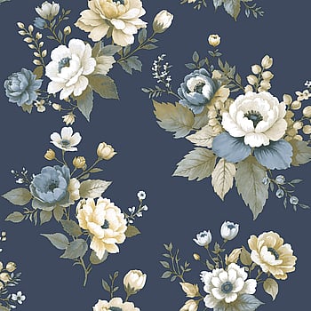 Galerie Wallcoverings Product Code 8332 - Blooming Garden Wallpaper Collection - Blue Colours -  