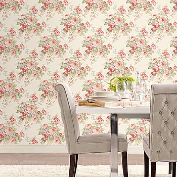Galerie Wallcoverings Product Code AB27614 - Abby Rose 3 Wallpaper Collection - Cream Pink Blue Olive Green Colours -  