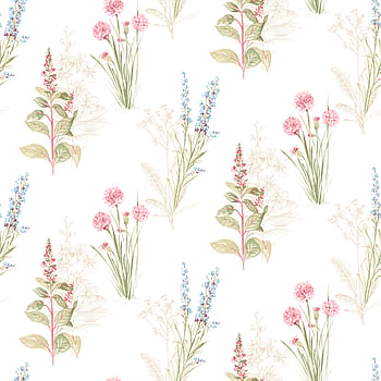 Galerie Wallcoverings Product Code AB42445 - Abby Rose 3 Wallpaper Collection - Cream Blue Pink Colours -  