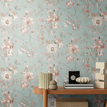 Galerie Wallcoverings Product Code CL65227 - Cosmo Living Wallpaper Collection - Green Metallic Pink Colours -  