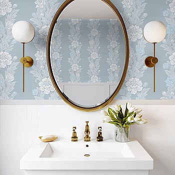 Galerie Wallcoverings Product Code ET12702 - Arts and Crafts Wallpaper Collection - White Blue Beige Colours -  