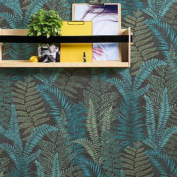 Galerie Wallcoverings Product Code FL61118 - Flourish Wallpaper Collection - Blue/Green Colours -  