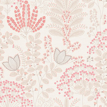 Galerie Wallcoverings Product Code FL61126 - Flourish Wallpaper Collection - Grey/Pink Colours -  