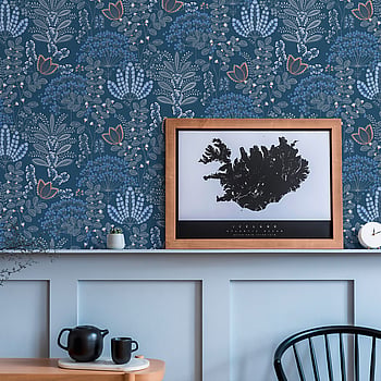 Galerie Wallcoverings Product Code FL61128 - Flourish Wallpaper Collection - Blue/Grey Colours -  