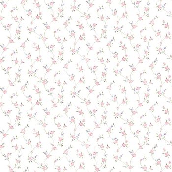 Galerie Wallcoverings Product Code G23285 - Floral Themes Wallpaper Collection - Pink Lilac Blue Green Colours -  