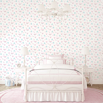 Galerie Wallcoverings Product Code G56539 - Just 4 Kids 2 Wallpaper Collection - Pink White Blue Colours -  