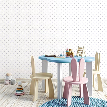 Galerie Wallcoverings Product Code G56549 - Just 4 Kids 2 Wallpaper Collection - Purple White Colours -  