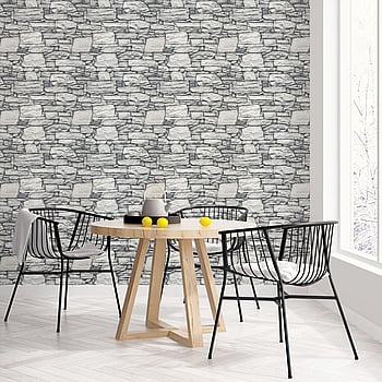 Galerie Wallcoverings Product Code G67971 - Organic Textures Wallpaper Collection - Black Grey Colours -  