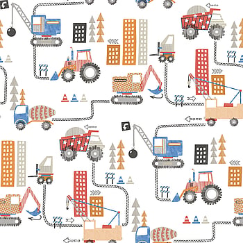 Galerie Wallcoverings Product Code G78361 - Tiny Tots 2 Wallpaper Collection - Red Blue Orange Colours -  