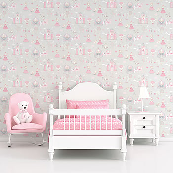 Galerie Wallcoverings Product Code G78370 - Tiny Tots 2 Wallpaper Collection - Grey Pinks Colours -  