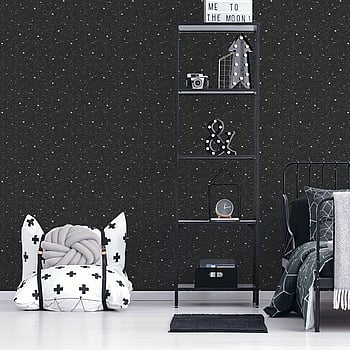 Galerie Wallcoverings Product Code G78407 - Kids & Teens Wallpaper Collection - Black Glitter Colours -  