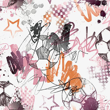 Galerie Wallcoverings Product Code G78567 - Kids & Teens Wallpaper Collection - Magenta Orange Black Colours -  