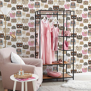 Galerie Wallcoverings Product Code G78582 - Kids & Teens Wallpaper Collection - Pink Chocolate Brown Black Colours -  