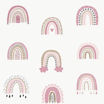 Galerie Wallcoverings Product Code G78584 - Kids & Teens Wallpaper Collection - Dk Pink Lt Pink Beige Colours -  