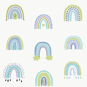 Galerie Wallcoverings Product Code G78585 - Kids & Teens Wallpaper Collection - Purple Turquoise Lime Colours -  