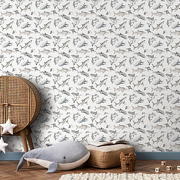Galerie Wallcoverings Product Code G78593 - Kids & Teens Wallpaper Collection - White Greys Colours -  