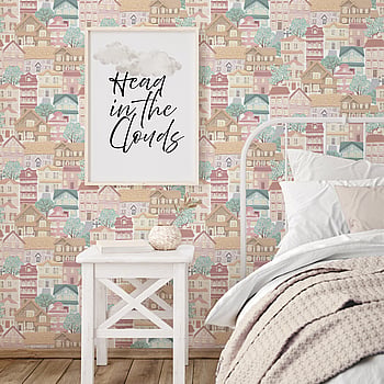 Galerie Wallcoverings Product Code G78603 - Kids & Teens Wallpaper Collection - Turquoise Orange Rose Colours -  