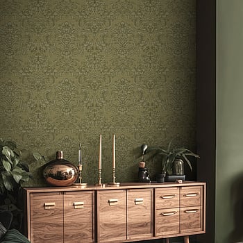 Galerie Wallcoverings Product Code IS33347 - Italian Silks And Damasks Wallpaper Collection - Green Colours -  