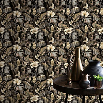Galerie Wallcoverings Product Code NHW1002 - Enchanted Wallpaper Collection - Tan White Black Colours -  