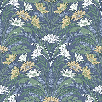 Galerie Wallcoverings Product Code S24116 - Sommarang 2 Wallpaper Collection - Blue, yellow Colours -  