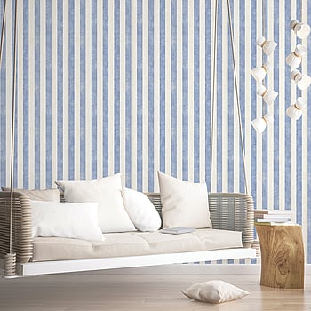 Galerie Wallcoverings Product Code SD36158 - Stripes And Damask 2 Wallpaper Collection - Beige Blue Colours -  